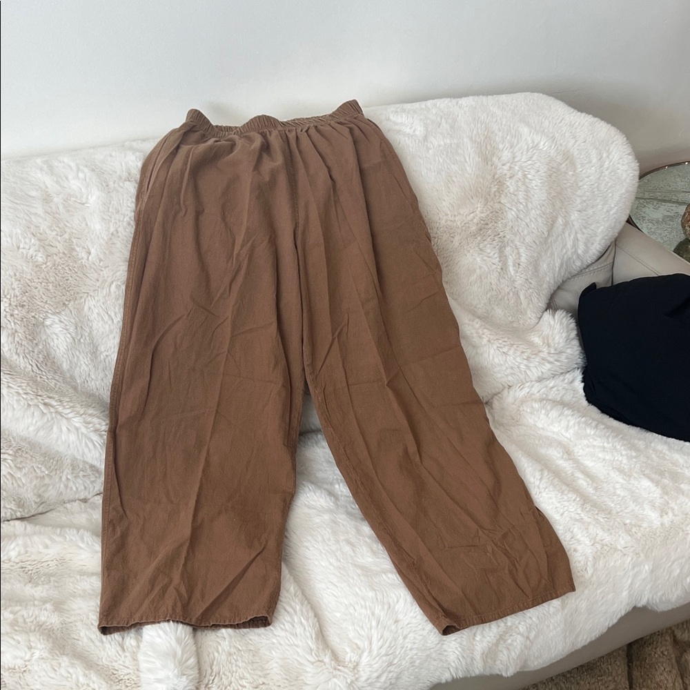 Wol Hide “Wide Trouser” Organic Cotton Pants. Size Medium $100 - Picture 3 of 6